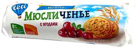 Печенье-мюсли LETI МЮСЛИЧЕНЬЕ с Ягодами 220г