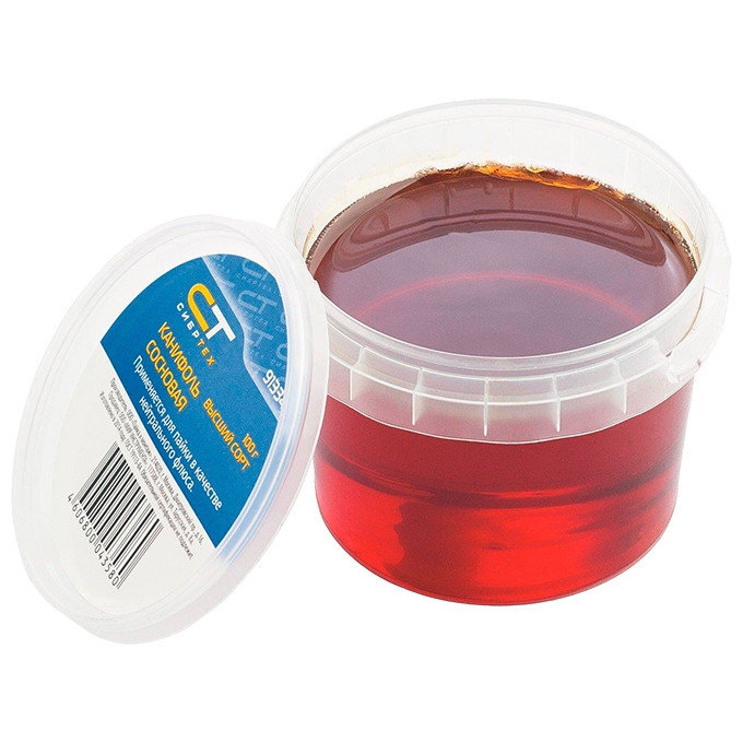 Канифоль сосновая, банка 100 гр., ГОСТ 19113-84// Сибртех