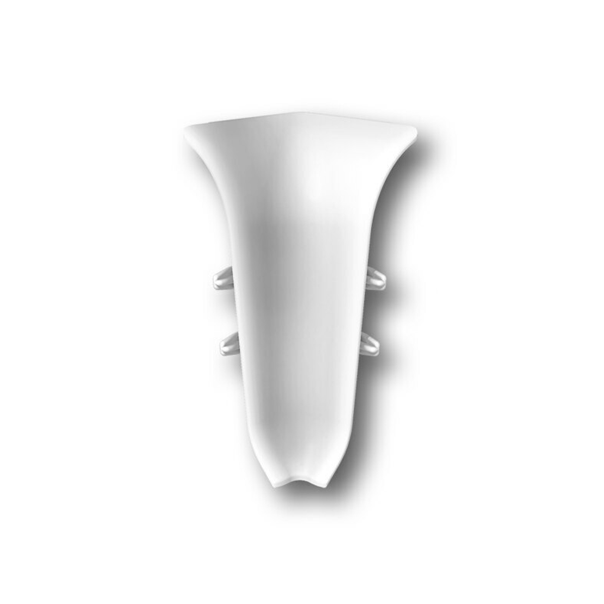 Угол внутренний для плинтуса 55мм "Идеал Классик", 001 Белый