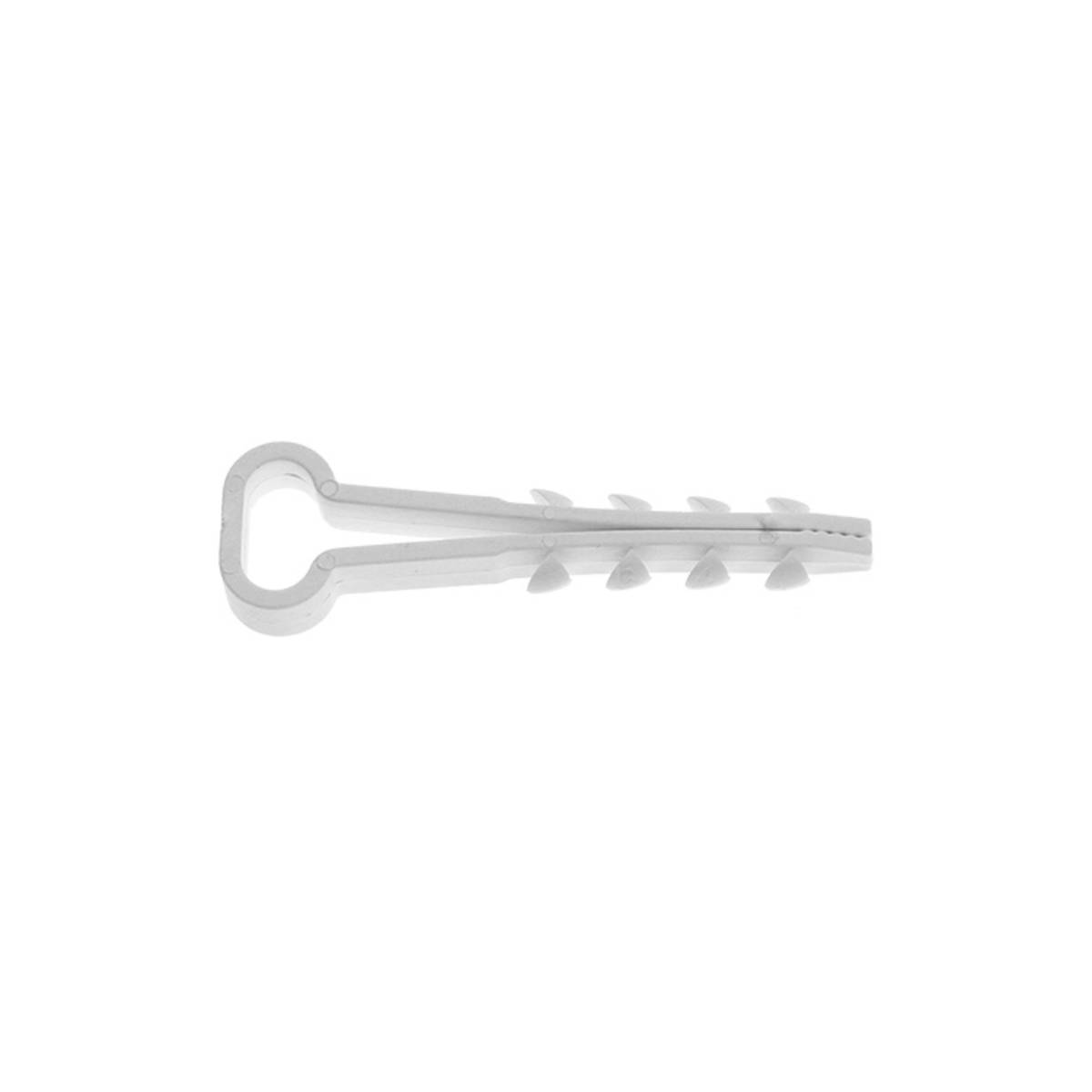 Дюбель-хомут для прямоугольного кабеля 12х6 мм белый (100 шт в пласт. конт.) STARFIX, арт.SMP2-84564