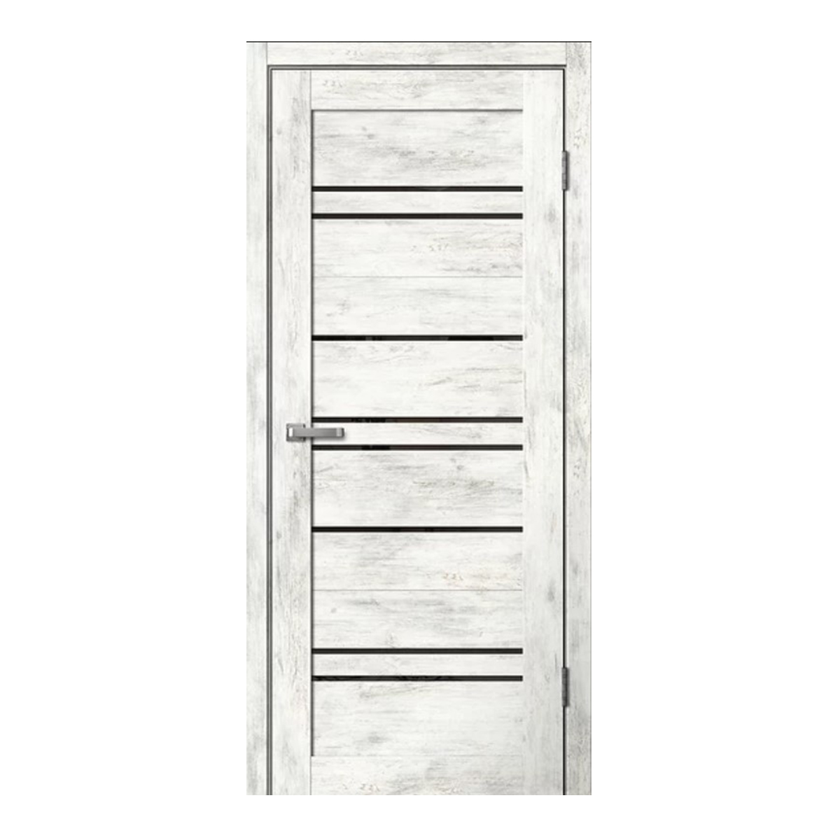 В2 Полотно дверное 600 ель альпийская (черное стекло)