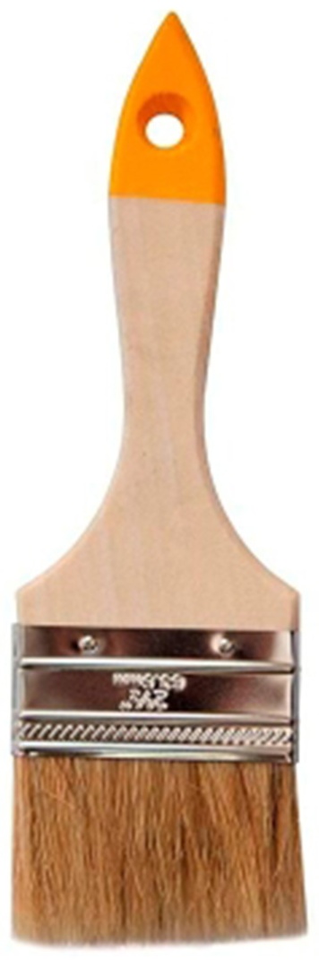 Кисть плоская "Хобби" натур щетина дер рукоядка 63мм 0101925