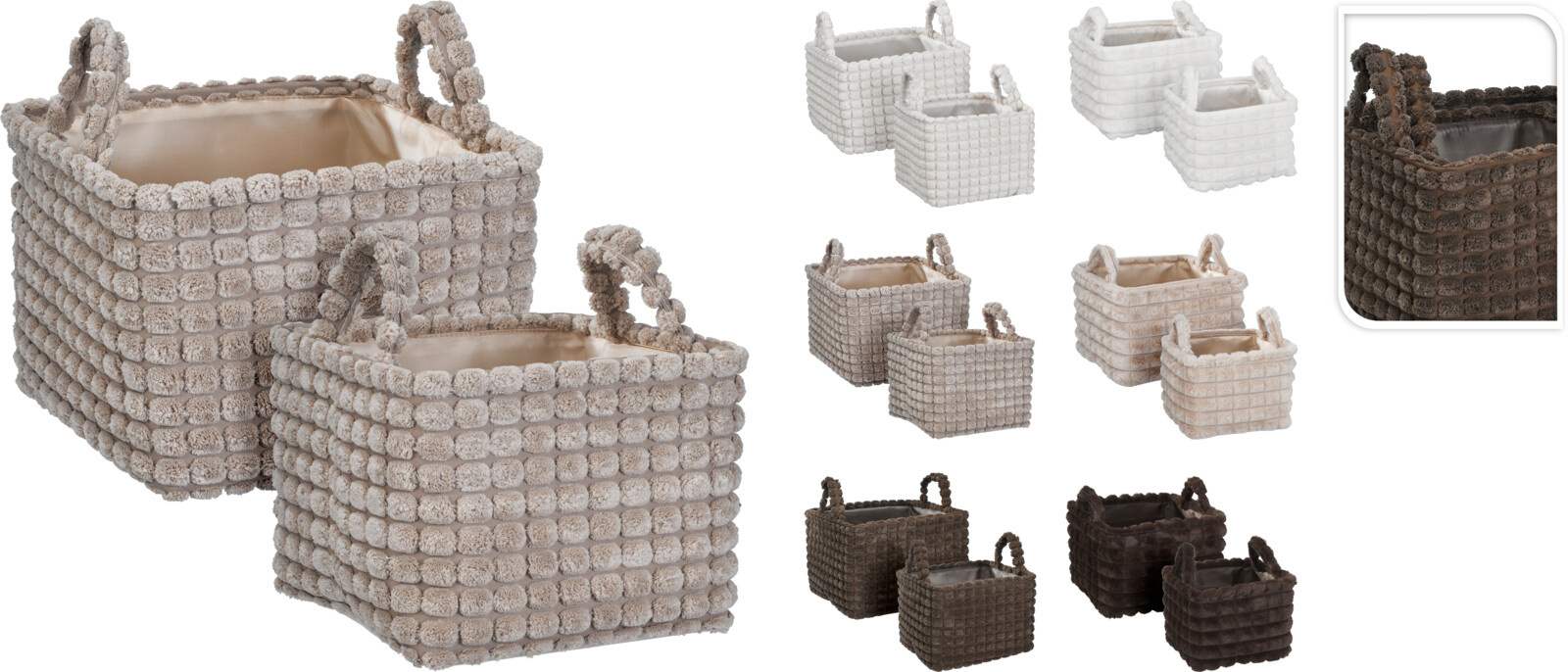 Набор из 2-х корзин, 6 цветов в ассортименте MD1000020 К