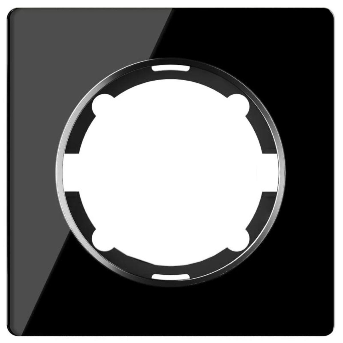 Рамка стеклянная одинарная, цвет чёрный