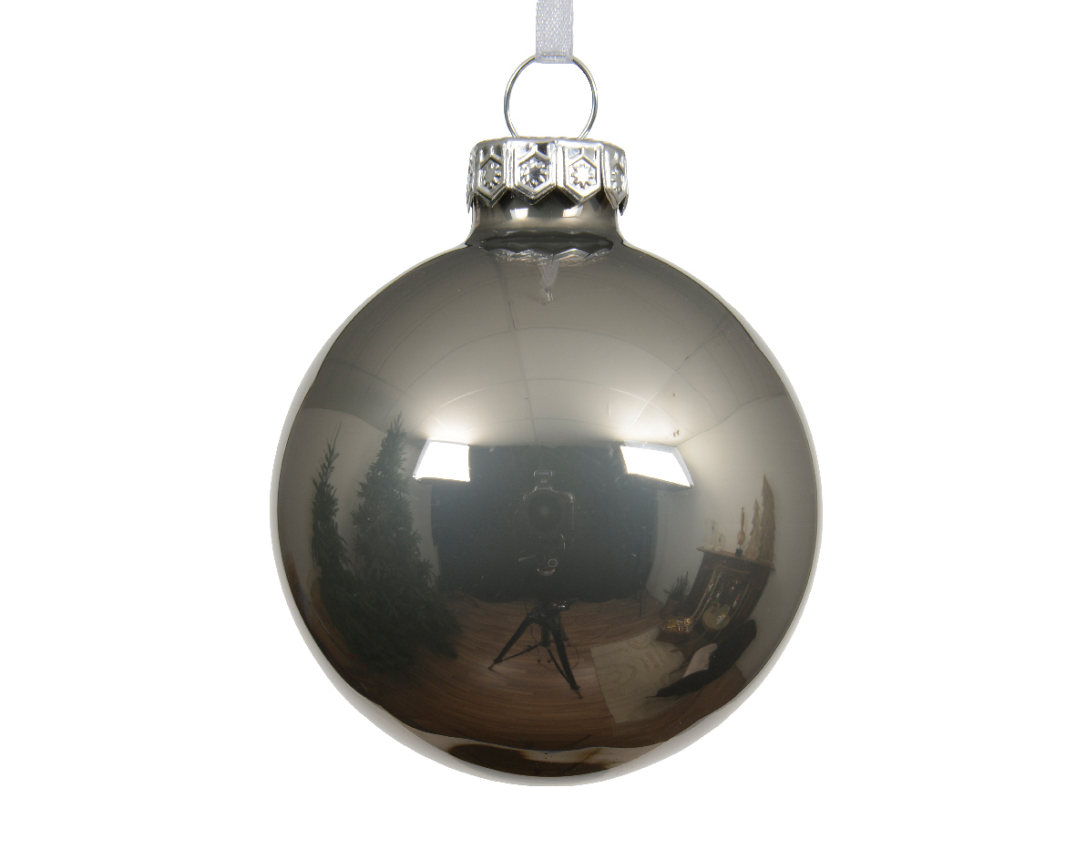 Шар елочный 8 см soft grey 100321 Kmg