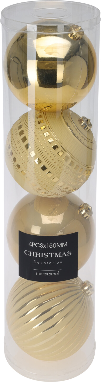 Набор шаров 4 шт 15 см золото CAN303400 К