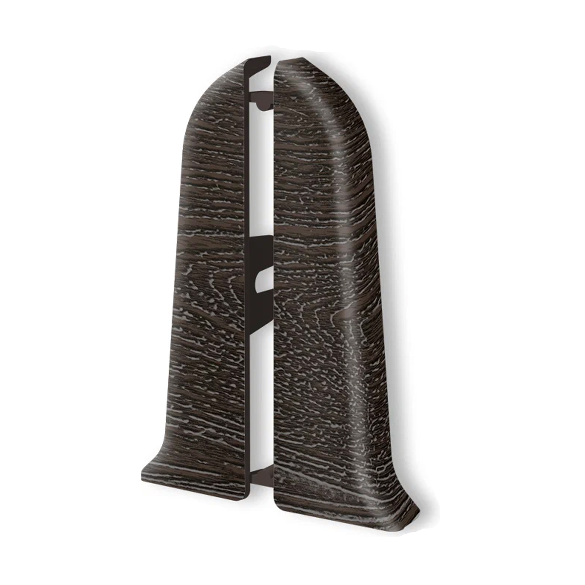 Торцевые (пара) для плинтуса 55мм "Идеал Классик", 303 Венге темный