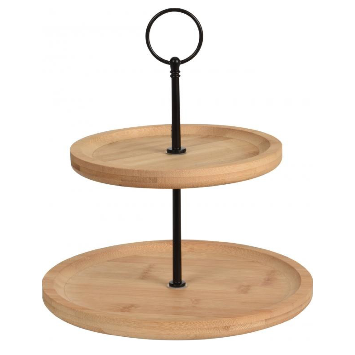 Подставка сервировочная 2-х ярусная Excellent Houseware 21,5х16,5 см бамбук 784610470 К