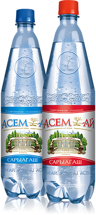 Вода минеральная  Сары-Агаш Асем-Ай  с газом 1.0 л