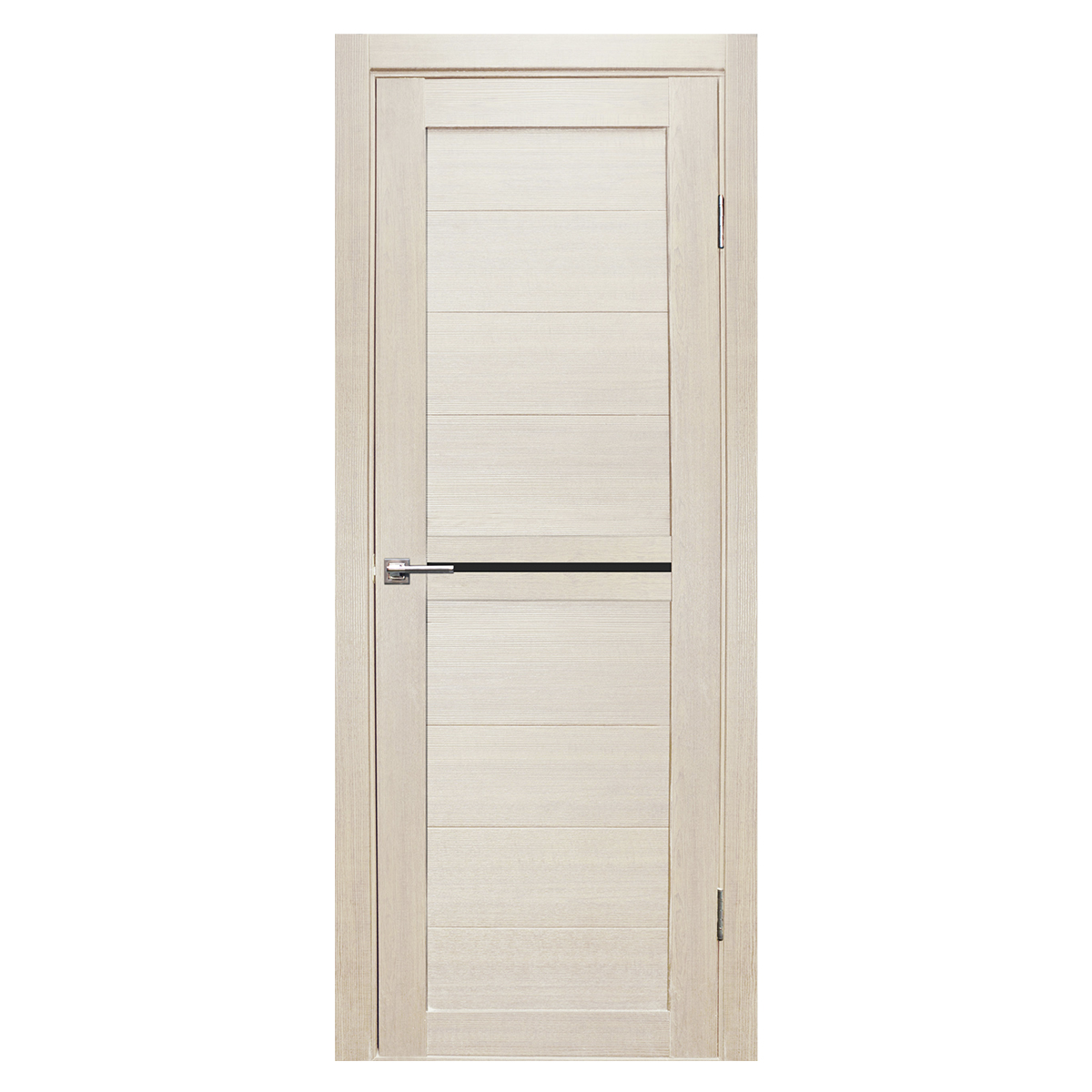 Дверное полотно остекленное FORET Вектор Лиственница (ст.черное) 600 мм