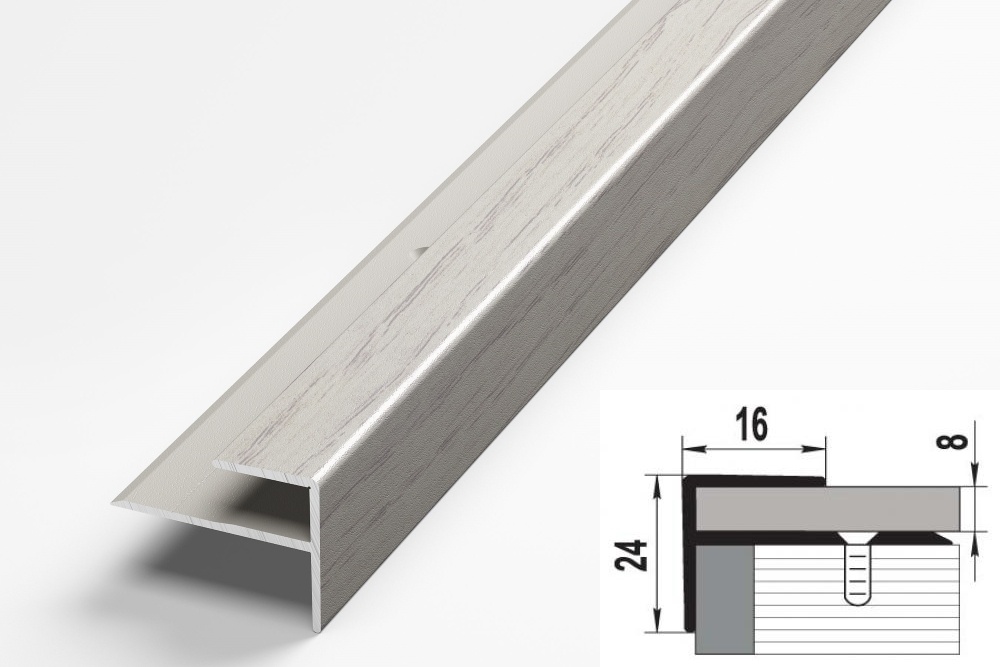 Профиль окантовочный ЛК 15.2700.2105 дуб арктик