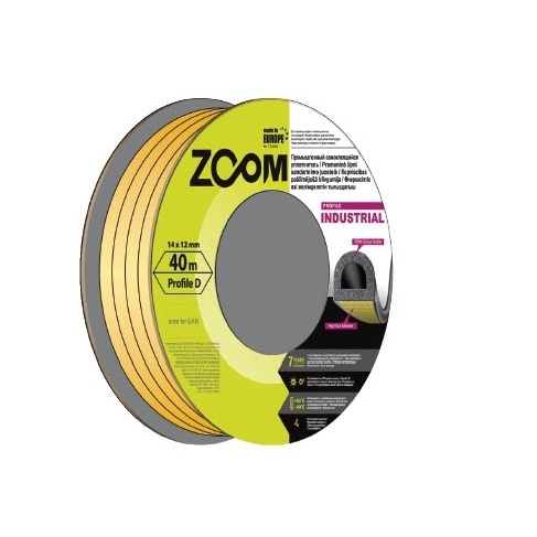 Уплотнитель ZOOM INDUSTRIAL D 14*12мм 40(2*20)м чёрный