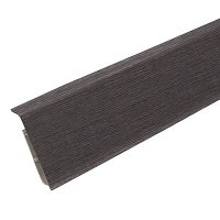 Плинтус напольный 80мм 2,2м "Идеал Система", 352 Каштан серый