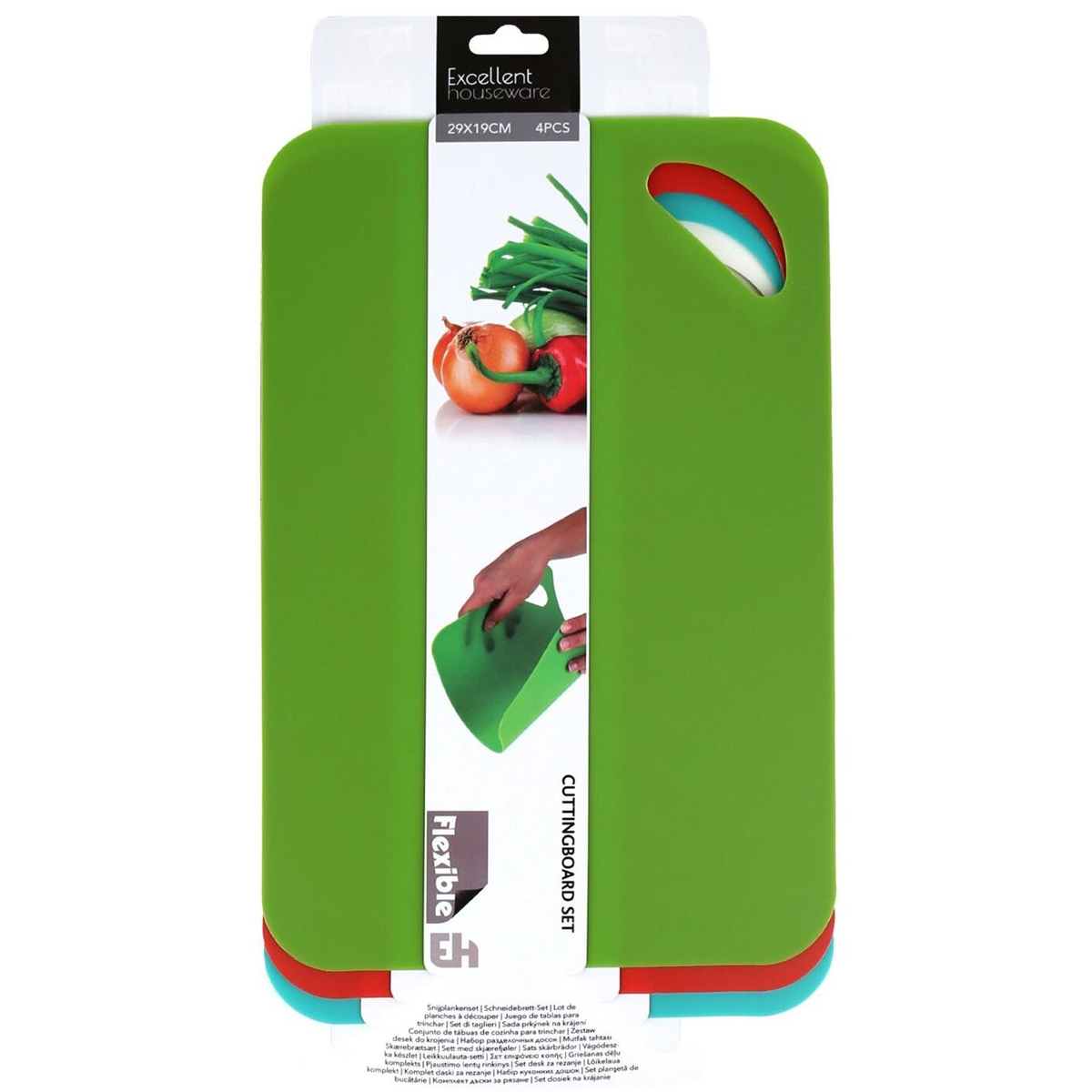 Набор разделочных досок полипропилен 29х19 4 шт 101001330 К