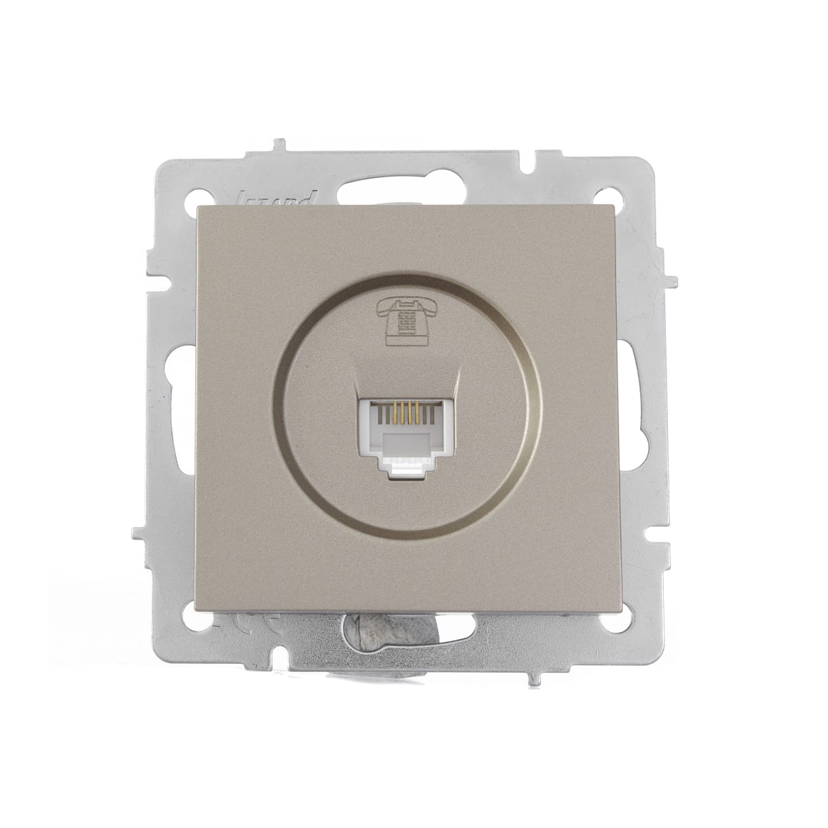 Розетка VESNA 742-3788-137 телефонная евро титан (механизм)