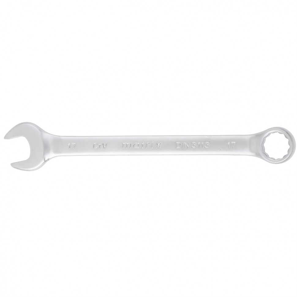 Ключ комбинированный Matrix 17мм CrV матовый хром