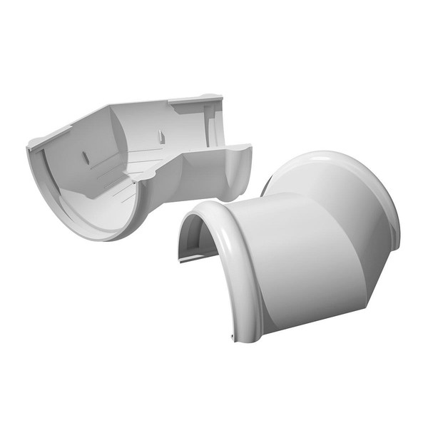 ТН ПВХ угол желоба 135° 125мм,белый