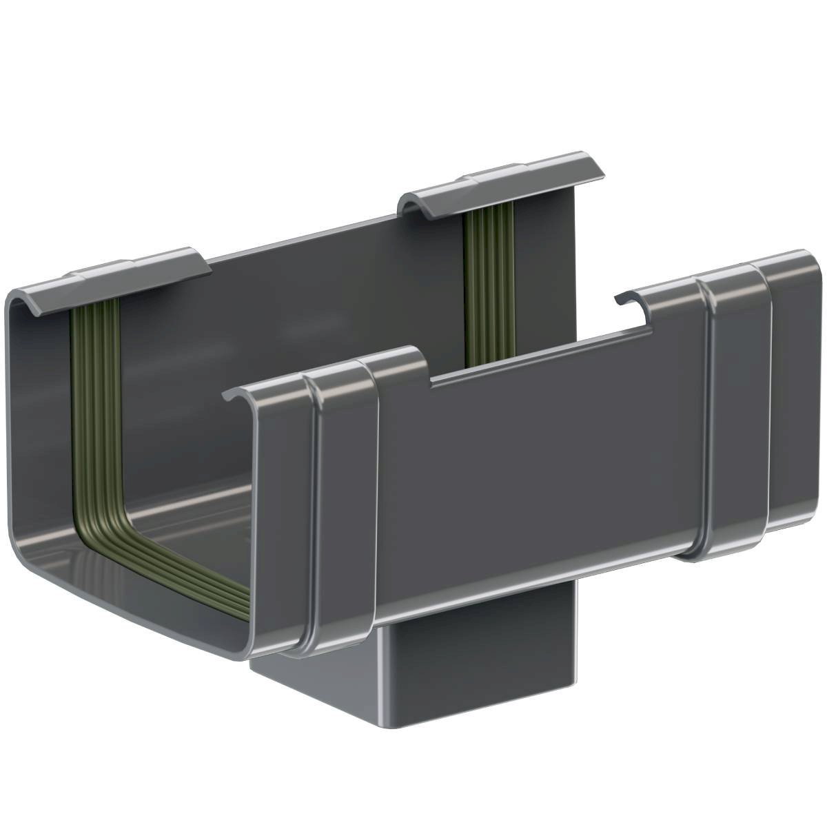 КРОП СЛИВНАЯ ВОРОНКА КВАДРАТНОГО ЖЕЛОБА ПВХ 135/80. графит