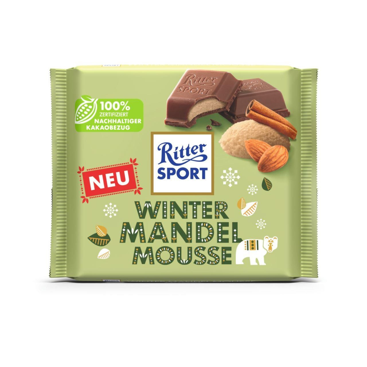 Ritter Sport Шоколад молочный Миндальный десерт 100г