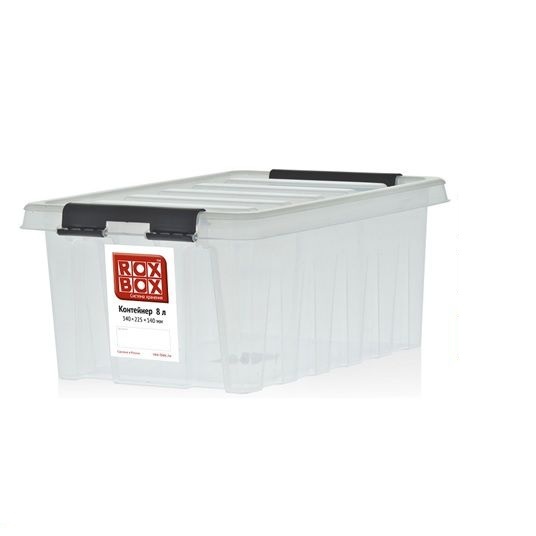 Ящик с крышкой Rox Box 8л прозрачный