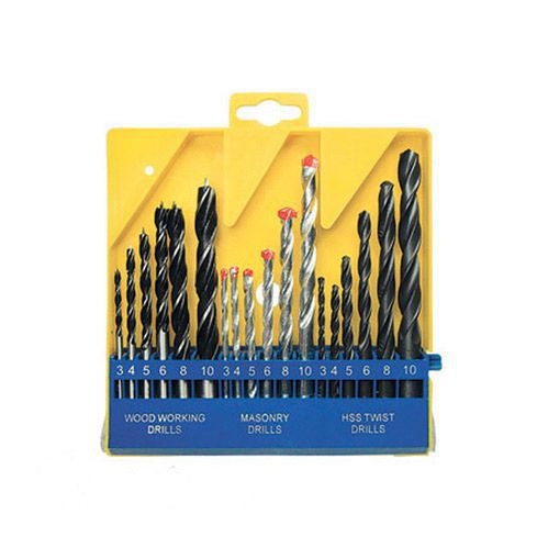 Набор cвёрл по бетону, металлу, дереву 3, 4, 5, 6, 8, 10мм, 18шт