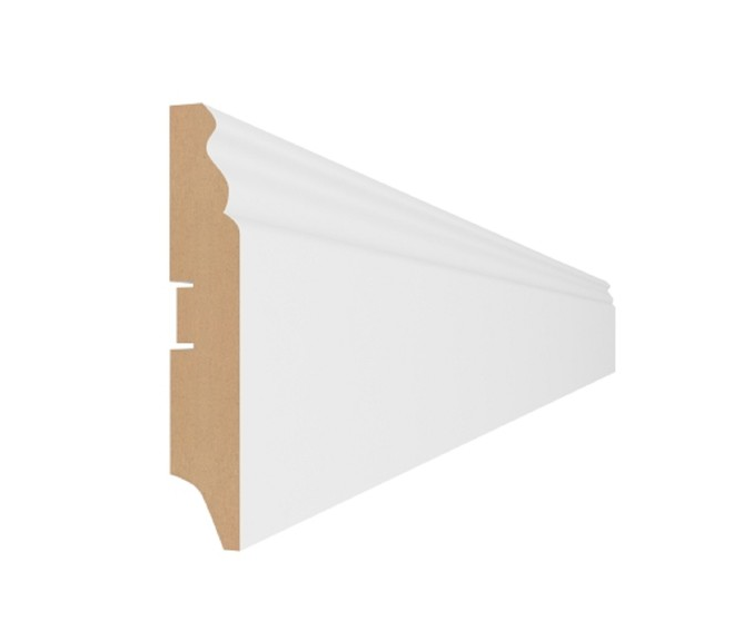 Напольный плинтус МДФ STELLA DP100Е 2000х100х16 Белый (можно окрашивать) 2000мм