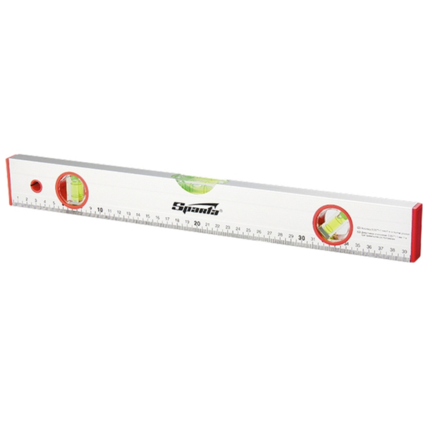 Уровень алюминиевый, 600 мм, 3 глазка, линейка// SPARTA