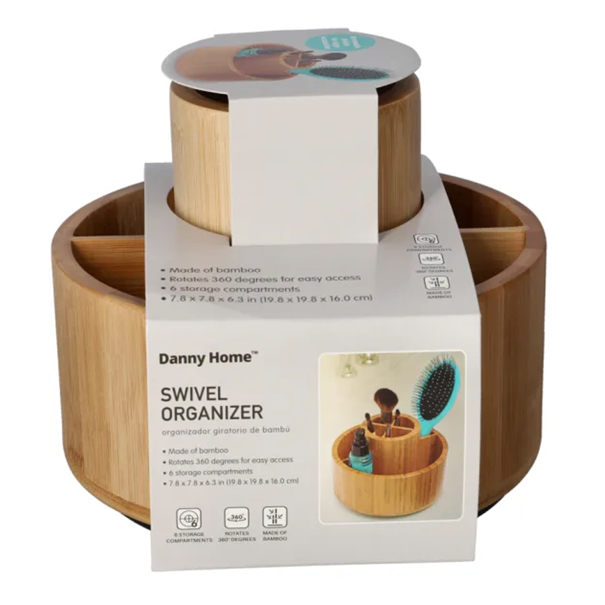 Органайзер для косметики бамбуковый DH 19,8х16 см HO-166 Органайзер для косметики бамбуковый DH 19,8х16 см HO-166