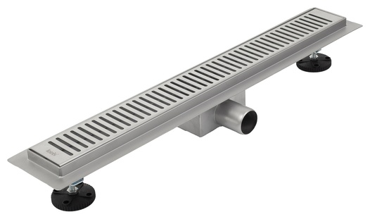 Лоток душевой, горизонтальный выпуск, комбинированный затвор, перфорированная решетка, 600мм, хром, 