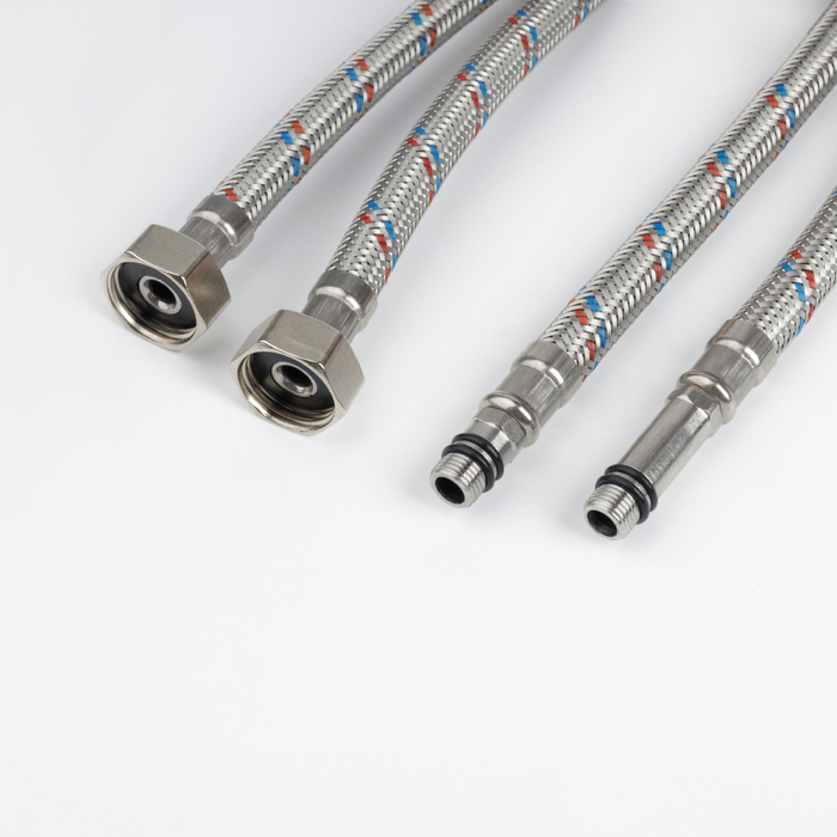 Гибкая подводка, F1/2xM10S, F1/2xM10L, SS304, латунь, 0,8 м, комплект 2 шт, IDDIS, 926CBS08ZP