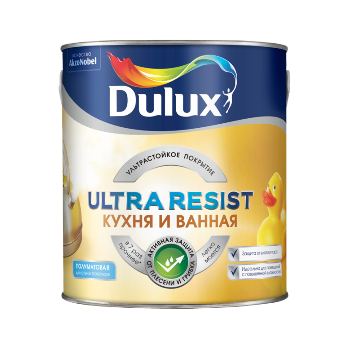 Краска Dulux Ultra Resist Кухня и Ванная мат BW 2,5л