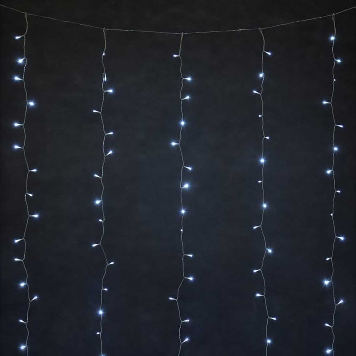 Электрогирлянда VEGAS Занавес 4,5V 96 холодных LED ламп  6 нитей, 1,5х1,5 м, 8 режимов, с блоком пит