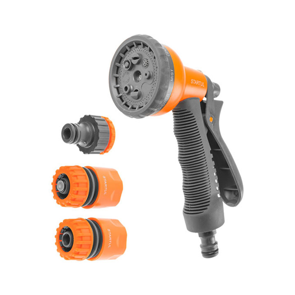 Пистолет-распылитель 8-позиц.+набор фитинга  STARTUL GARDEN (ST6010-10)