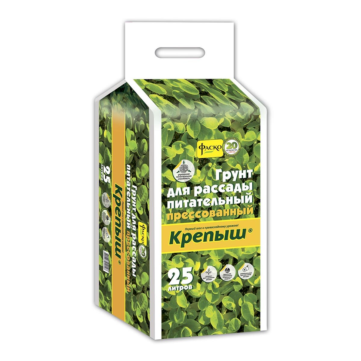Грунт Крепыш Рассадный 25л брикетированный