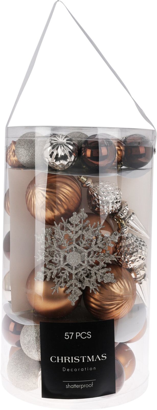 Набор елочных украшений 57 предметов, янтарь CAN304040 К