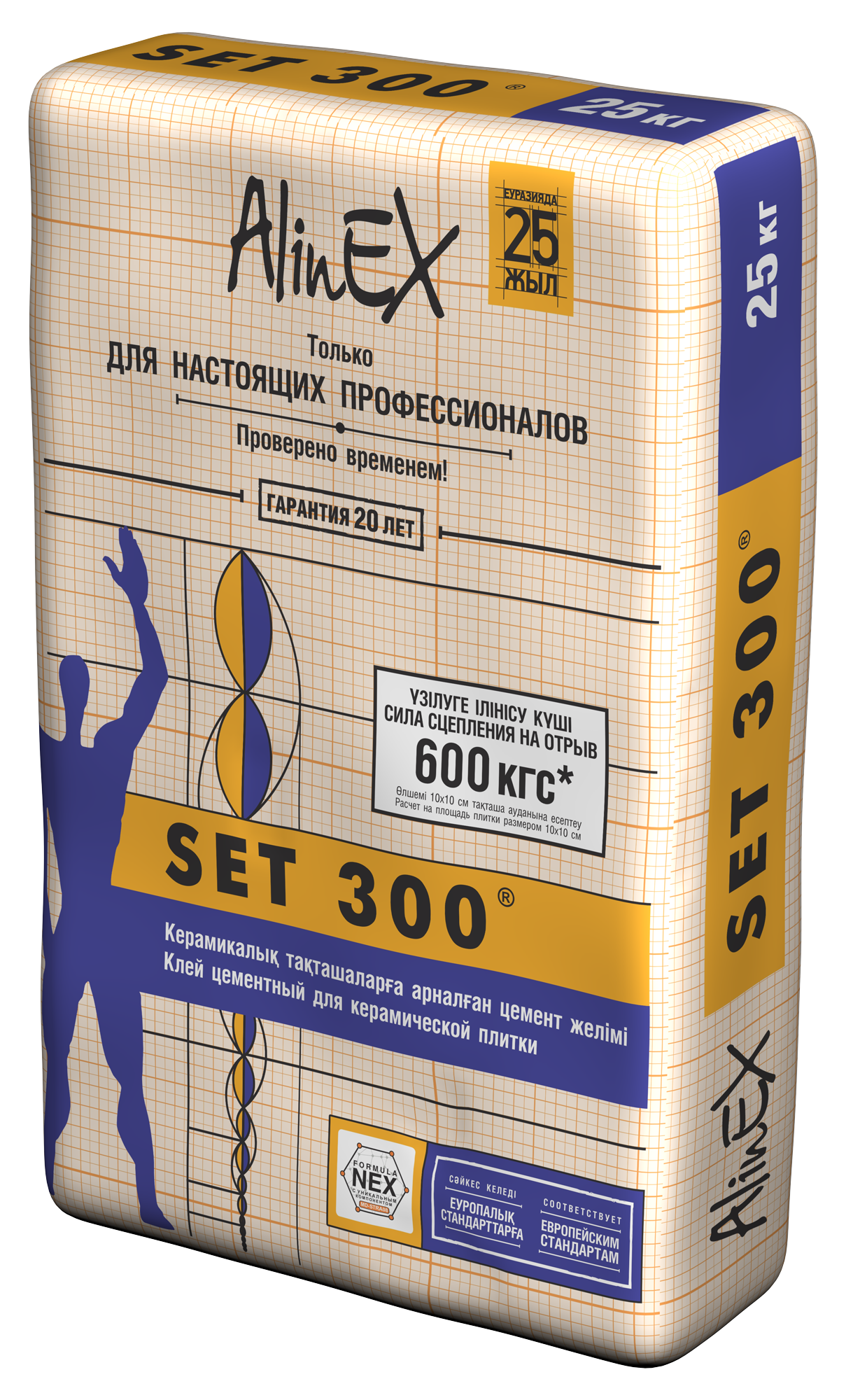 АlinEX клей плиточный Сэт 300 фасовка (25кг)