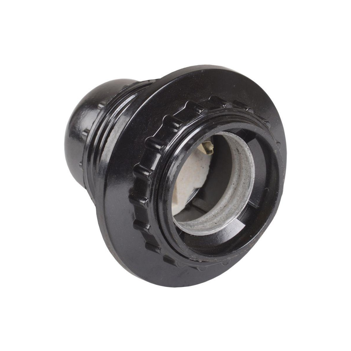 Патрон карболитовый с кольцом Е27, черный, индивид. пакет,Пкб27-04-К11 IEK EPK11-04-02-K01