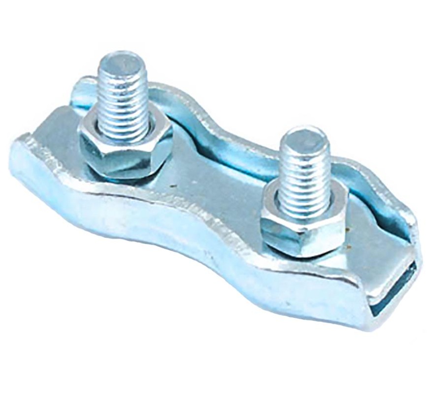 Зажим троса Duplex 4мм (белый цинк 1 шт)