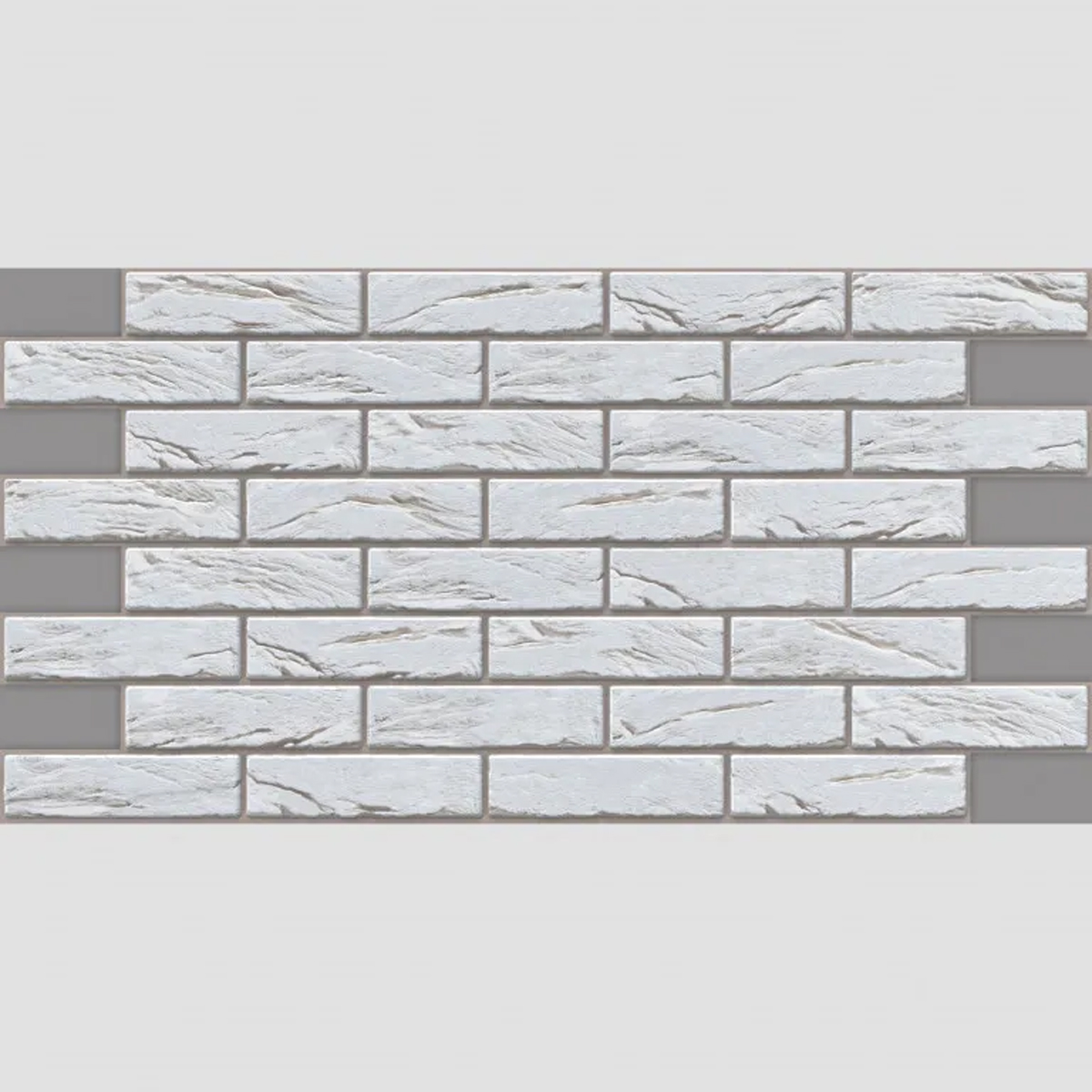 Панель ПВХ 0,4 кирпич "Лофт" белый 4627158788503