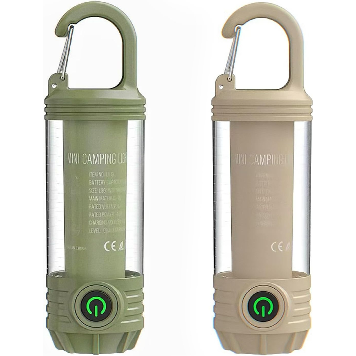 Фонарь для кемпинга на карабине Camping Lamp аккумуляторный 3,5х13 см LY19 CN