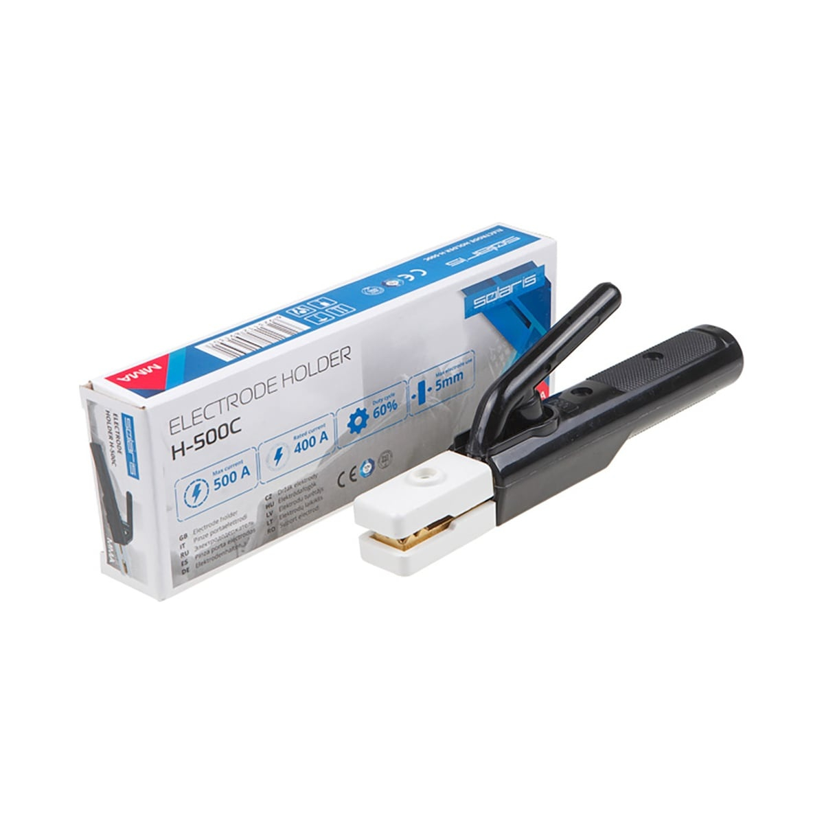 Электрододержатель Solaris H-500С в кор., арт.H-500C