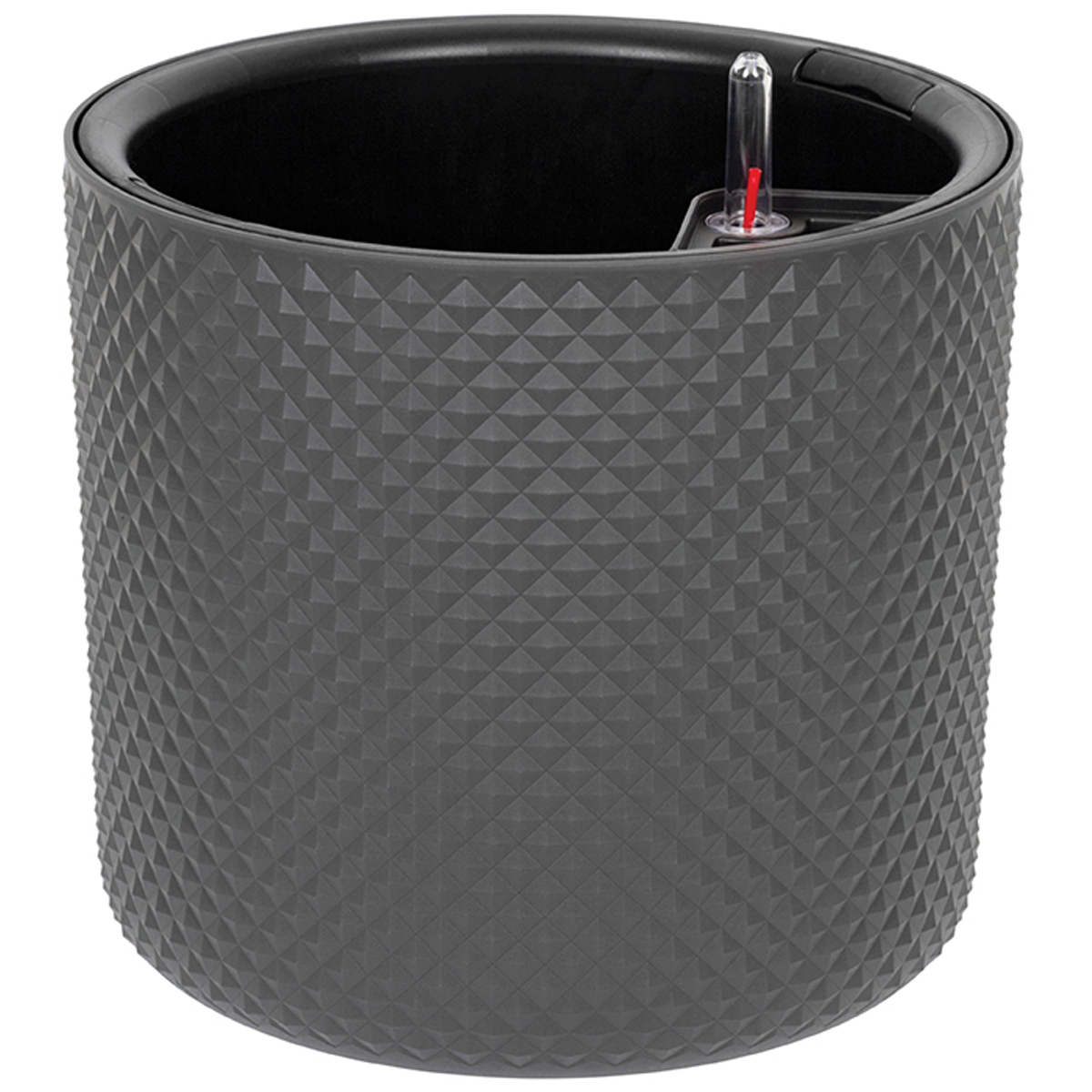 Кашпо IDEA ФАСЕТ D220мм с вставкой и с автополивом Графитовый М 3237