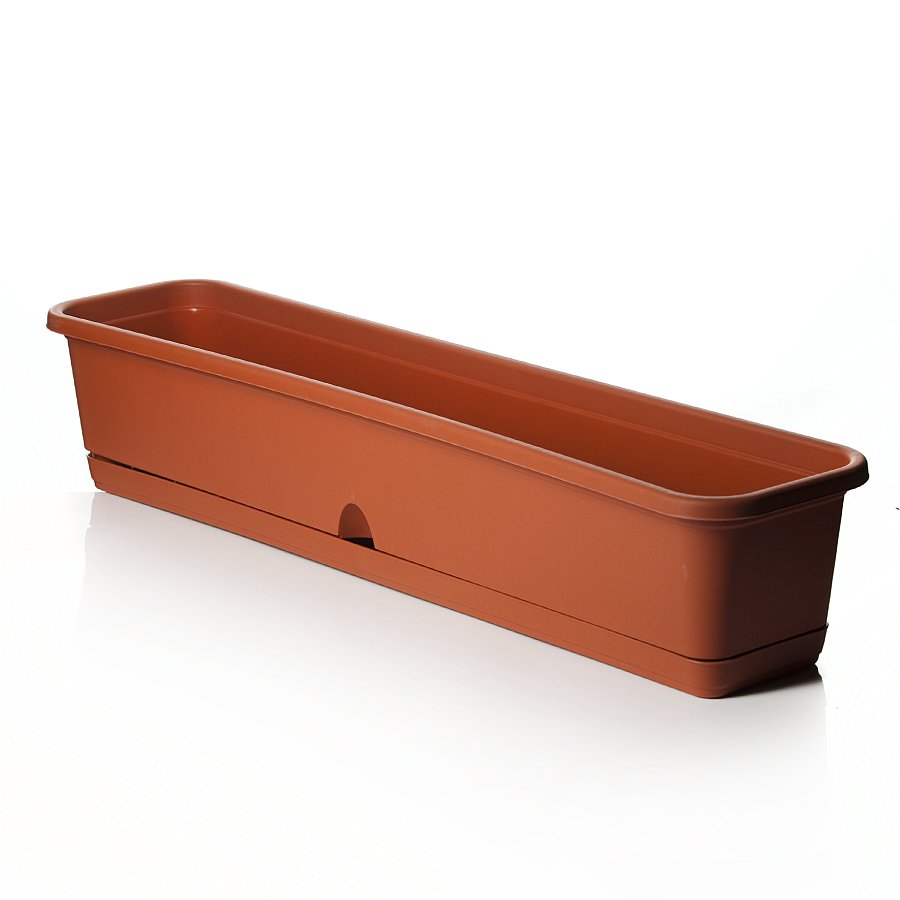 Ящик балконный IDEA 800мм с поддоном Терракотовый