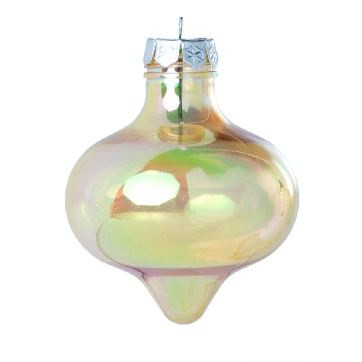 Украшение елочное подвесное MAGIC TIME Капля 7,8x7,8x10,5 см желтый перламут 86910