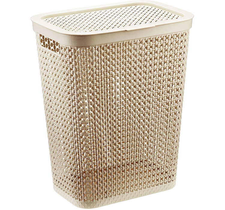 Корзина IDEA для белья ПИРУЛА 35 л латте М 2614