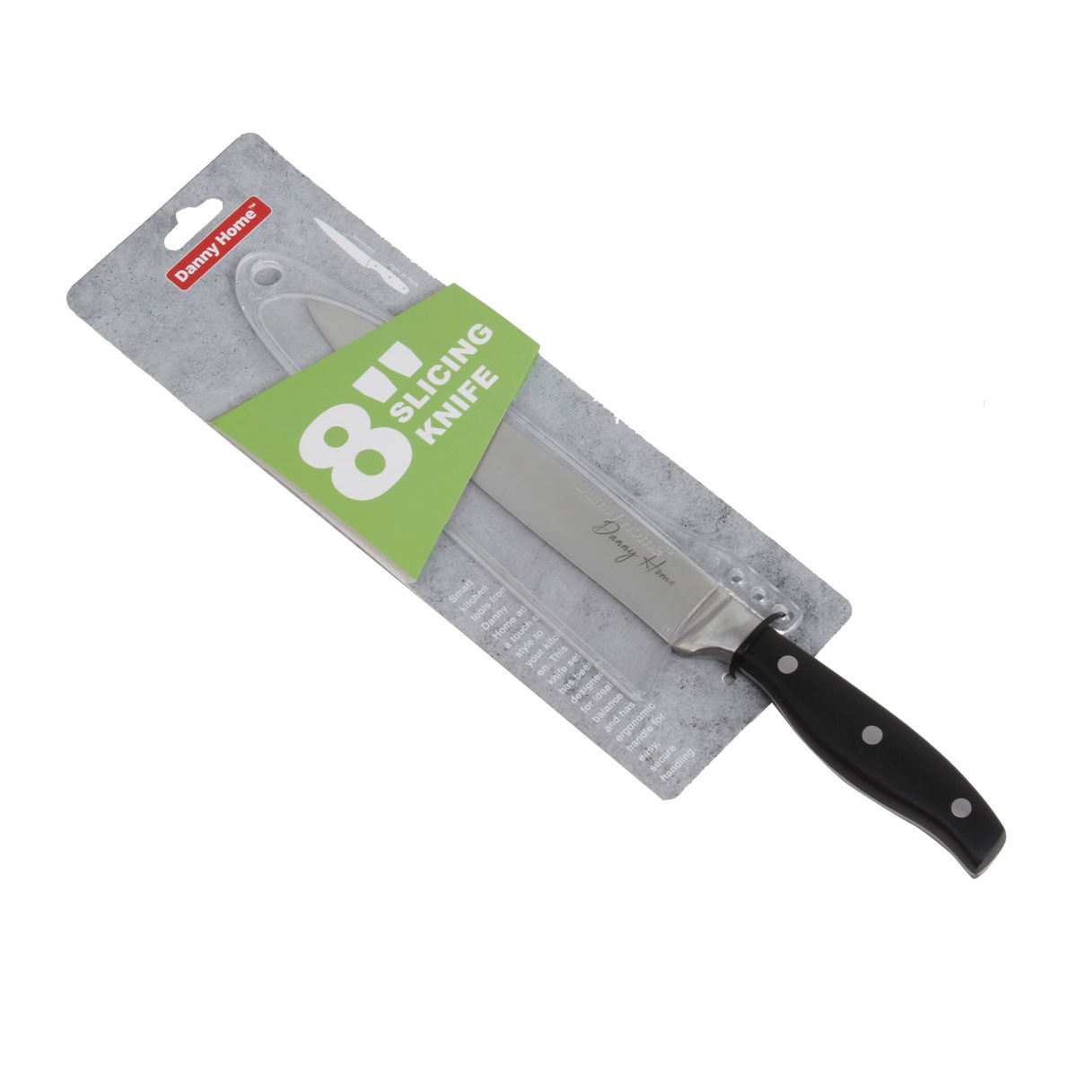 Нож разделочный DH 20 см нерж.сталь черная ручка DH1142-1