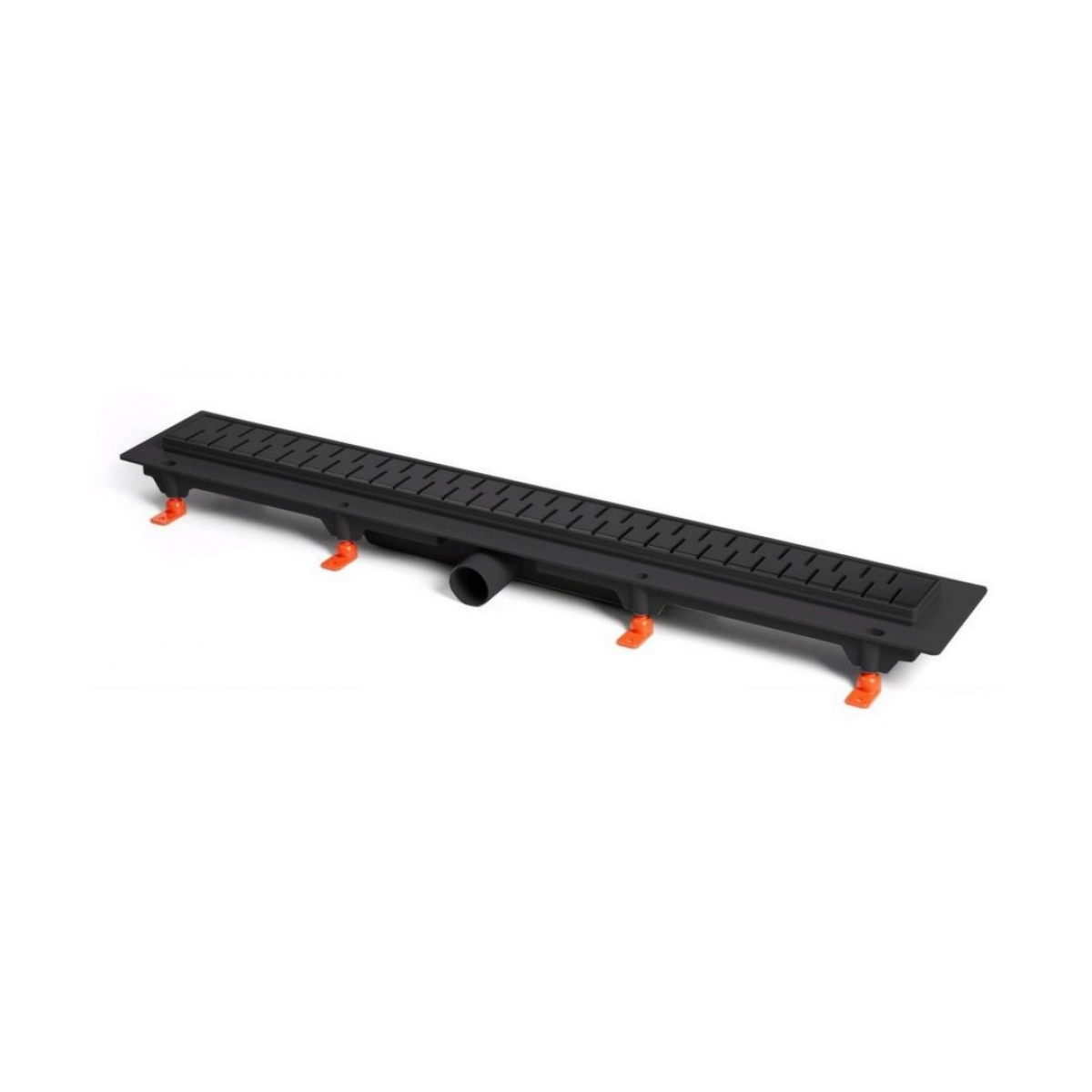 Трап линейный для пола, боковой слив, черный MCH CH750/50HC