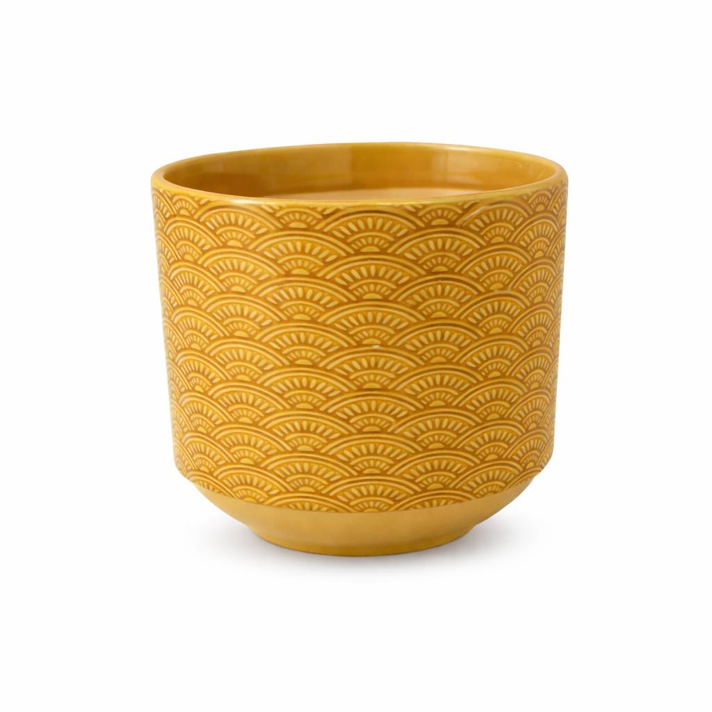 Горшок для растений керамический, d-11 cm, h-10cm. цвет в ассортименте