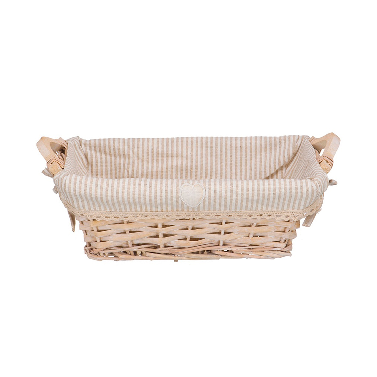 Корзина стеллажная Natural House Полосочка 29х19х10 см, натуральный Корзина стеллажная Natural House Полосочка 29х19х10 см, натуральный