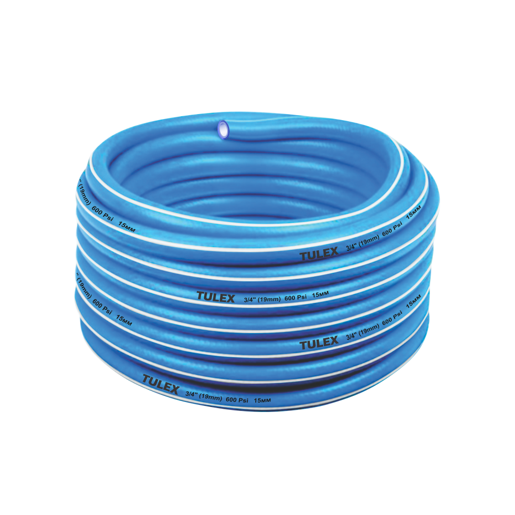 Шланг TULEX 0111-3/4-25 поливочный, армированный 3-х слойный ПВХ, 2.5мм, 3/4"x25м